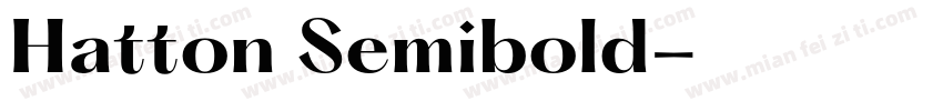 Hatton Semibold字体转换